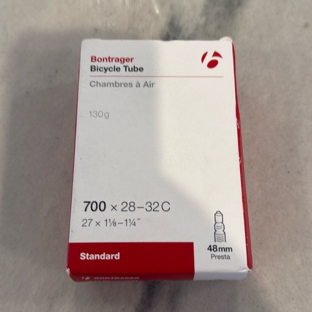 NEW Bontrager Standard Presta Valve Bicycle Tube 700x 28-32C 48mm - 130g